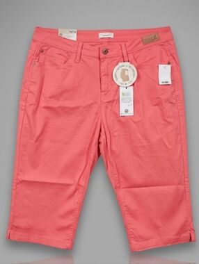 Women's Capri Pants – Coral – Tummy Control – Size 14 (32W) / XL
